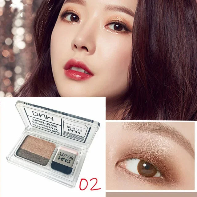 2-Color Gradient Eyeshadow Stick | Matte Shimmer Waterproof