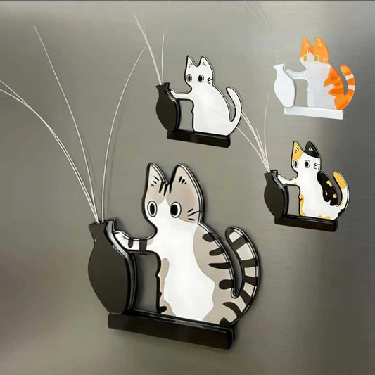 Acrylic Cat Whiskers Storage Container Cute Memorial Keepsake with Wide Opening for Fridge Wall Desk Office Bedroom Peaceful Pleasures Health and Wellness