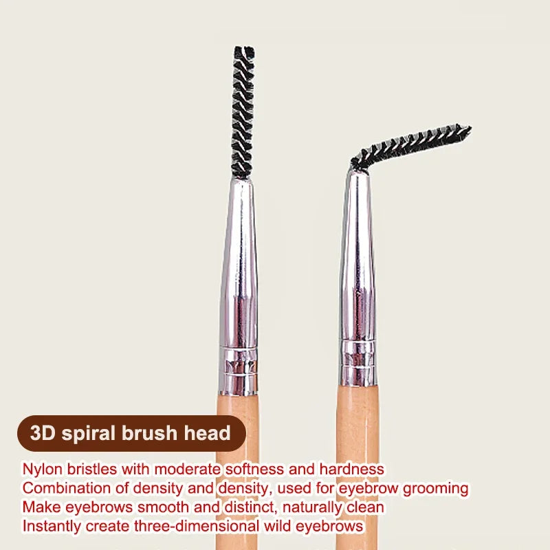 2-in-1 Eyebrow & Eyelash Comb Makeup Brush Set Dual Ended Flat/Angled Spoolie Brush Makeup Tool for Eyebrows And Lashes Peaceful Pleasures Health and Wellness