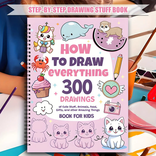 How Draw Anything Painting Enthusiast 300 Cute Step-by-step Simple Peaceful Pleasures Health and Wellness Style 1