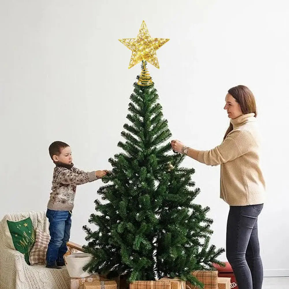 LED Star Christmas Tree Topper – Glowing DIY Ornament