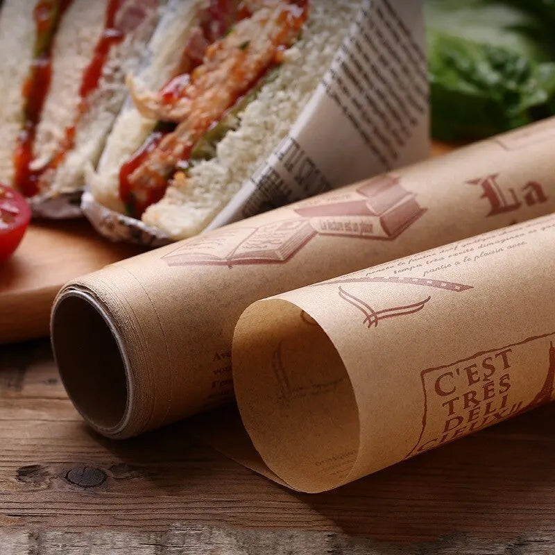 Oil-absorbing Paper Roll for Baking Or Meal Mat With Slide Cutter Easy to Cut &Nonstick 8M Cooking Paper for Bread Kitchen Tool Peaceful Pleasures Health and Wellness