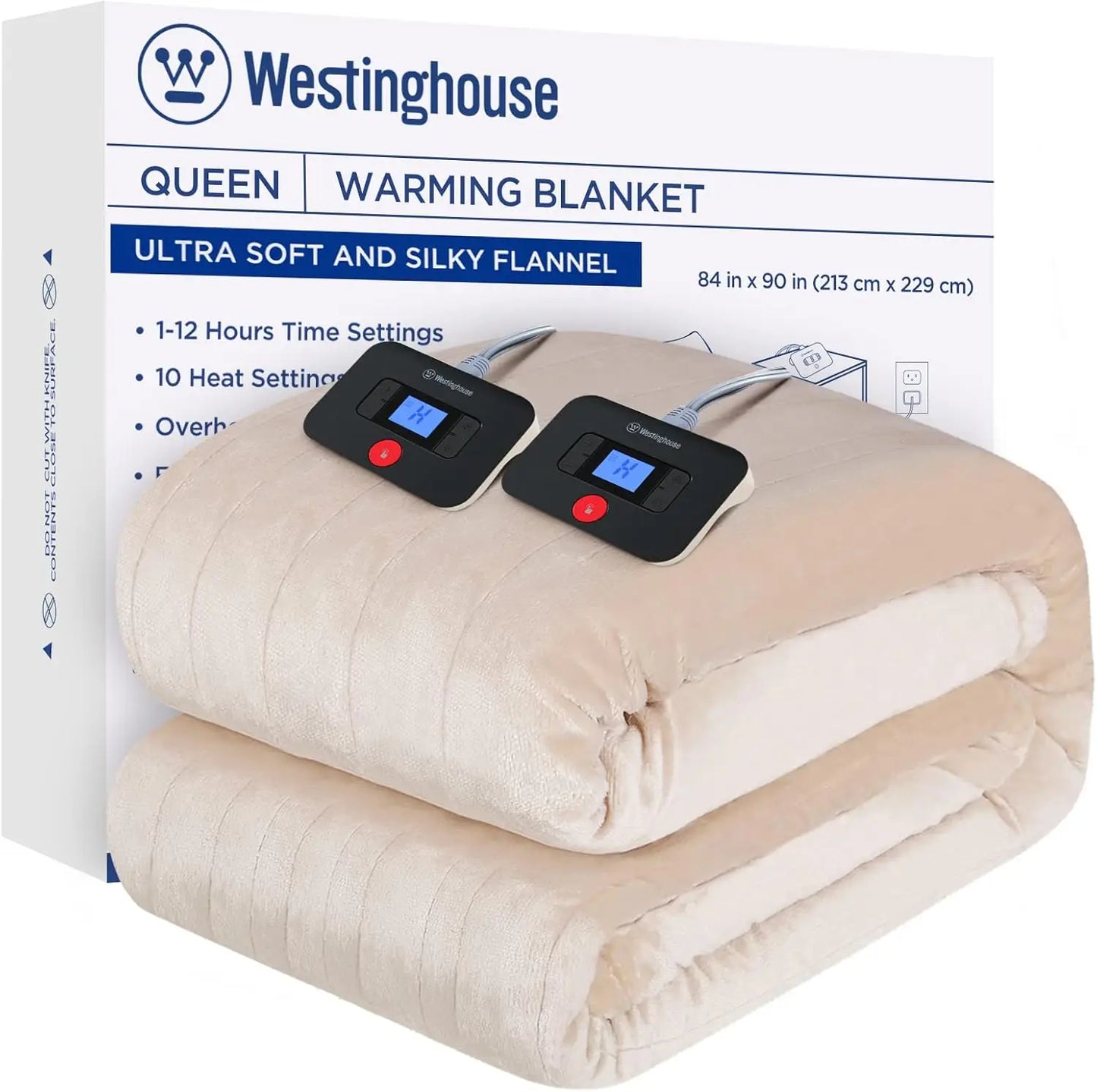 Queen Size Heated Blanket – Super Soft Flannel, 10 Heat Levels & Auto-Off Peaceful Pleasures Health and Wellness United States