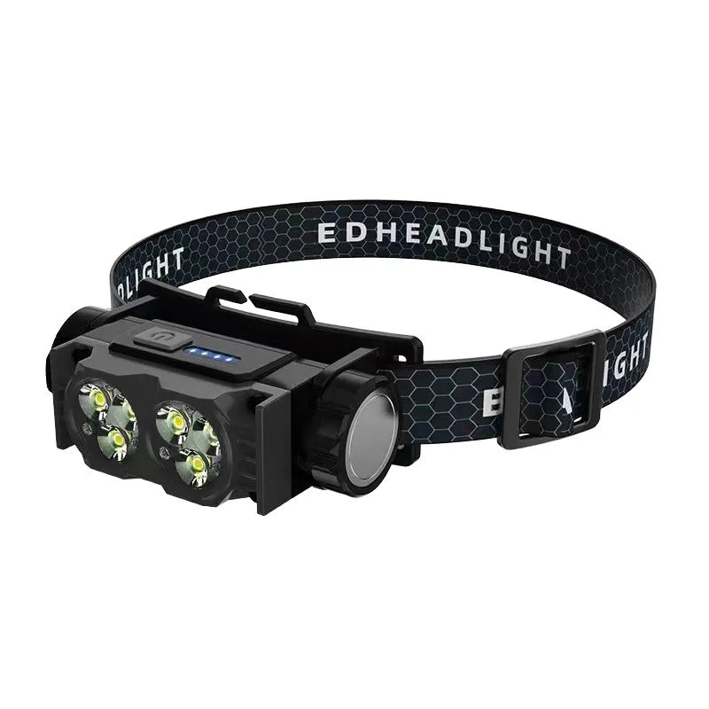 LED Rechargeable Headlamp – Waterproof, Bright & Hands-Free