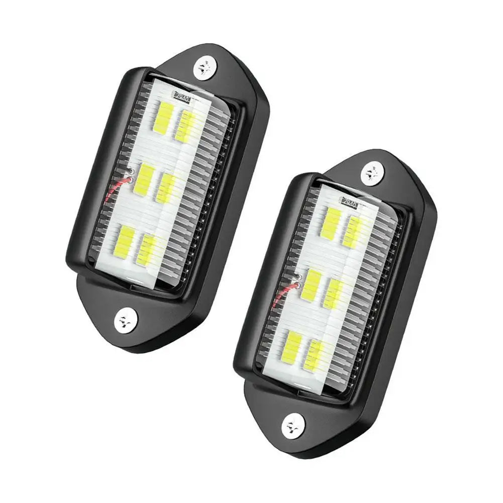2-Pack 6-LED License Plate Lights – Truck SUV Trailer Van