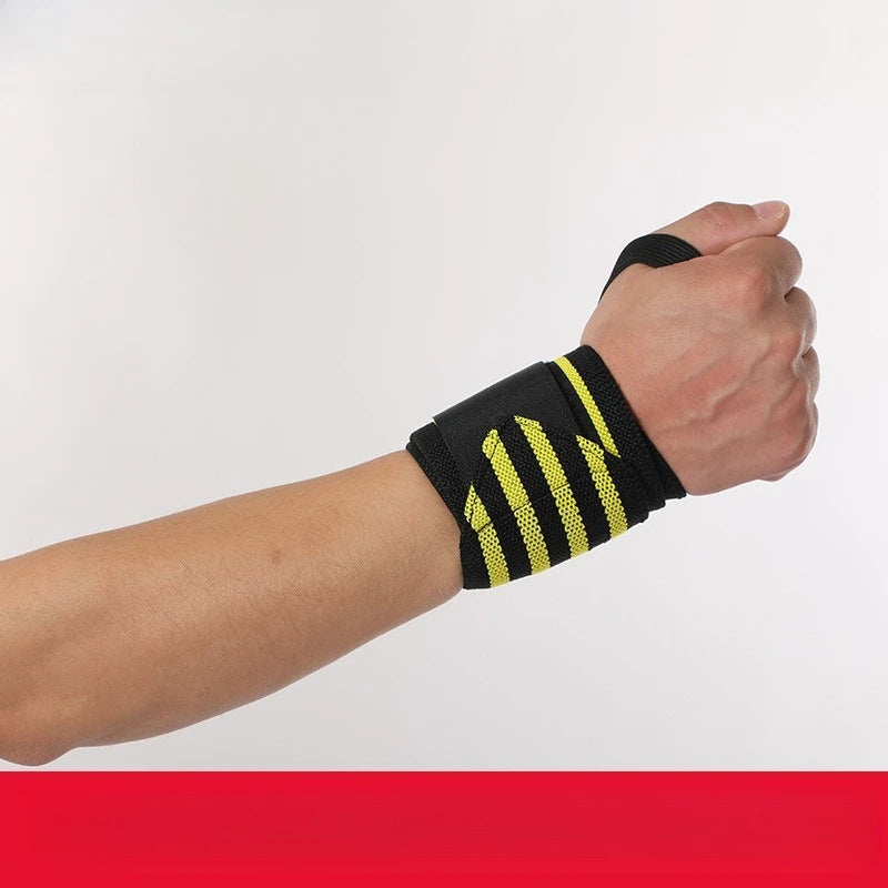 Sports Wrist Wraps – Breathable Braided Bandage Bracers (2 Pack) Wrist Support Wraps Peaceful Pleasures Health and Wellness YELLOW