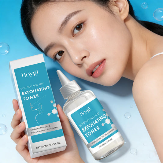 Glycolic Acid 10% Toner Clarifying Dead Skin Removal Even Skin Tone Exfoliation Anti Acne Nourishing Moisturizing Face Serum Peaceful Pleasures Health and Wellness
