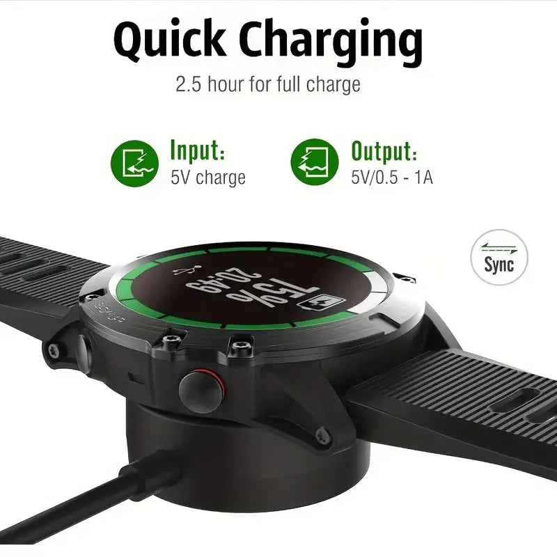 For Garmin Forerunner 965 955 945 935 745 265 255 245 55 45 USB Charger Smartwatch Charging Dock Cable Replacement Charger Peaceful Pleasures Health and Wellness