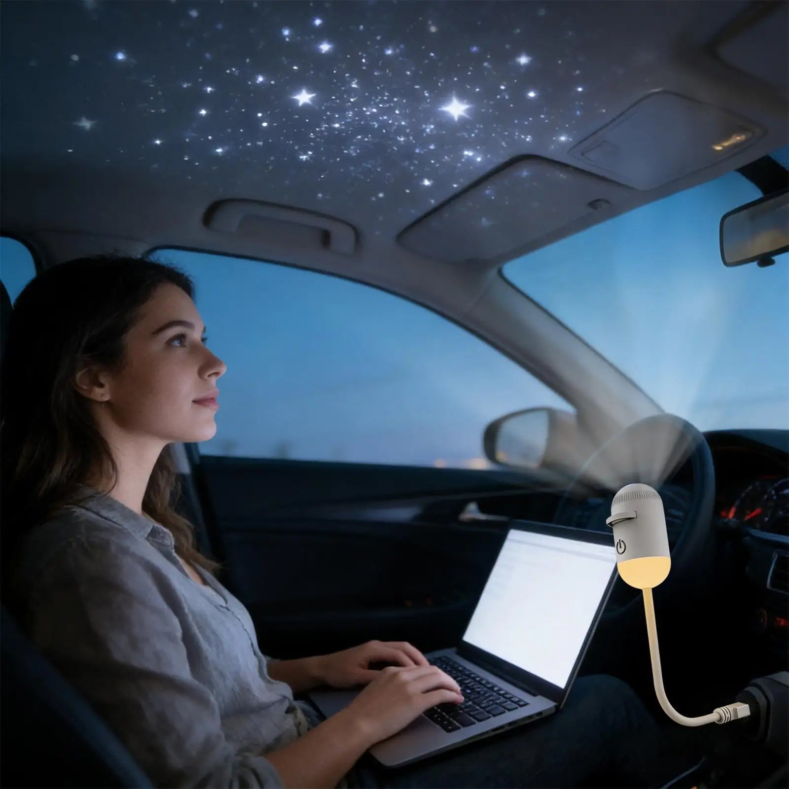 2-in-1 USB Projection Night Light | Ambient Atmosphere Lamp Projection Night Light Peaceful Pleasures Health and Wellness