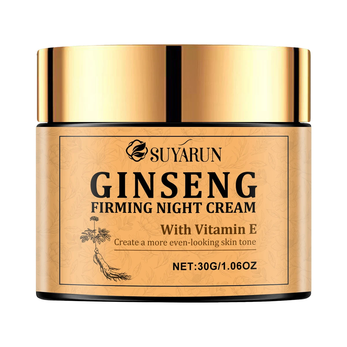 Ginseng Firming Night Cream Moisturizing Nutritious Anti-Aging Skin Care Product for Evening Use. Peaceful Pleasures Health and Wellness 30g