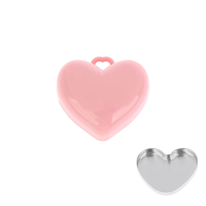 1Pcs Heart Shape Mini Empty Blush Powder Box Eye Shadow Container With Mirror And Aluminum Pan Key Chain Lipstick Case Packaging Peaceful Pleasures Health and Wellness Pink