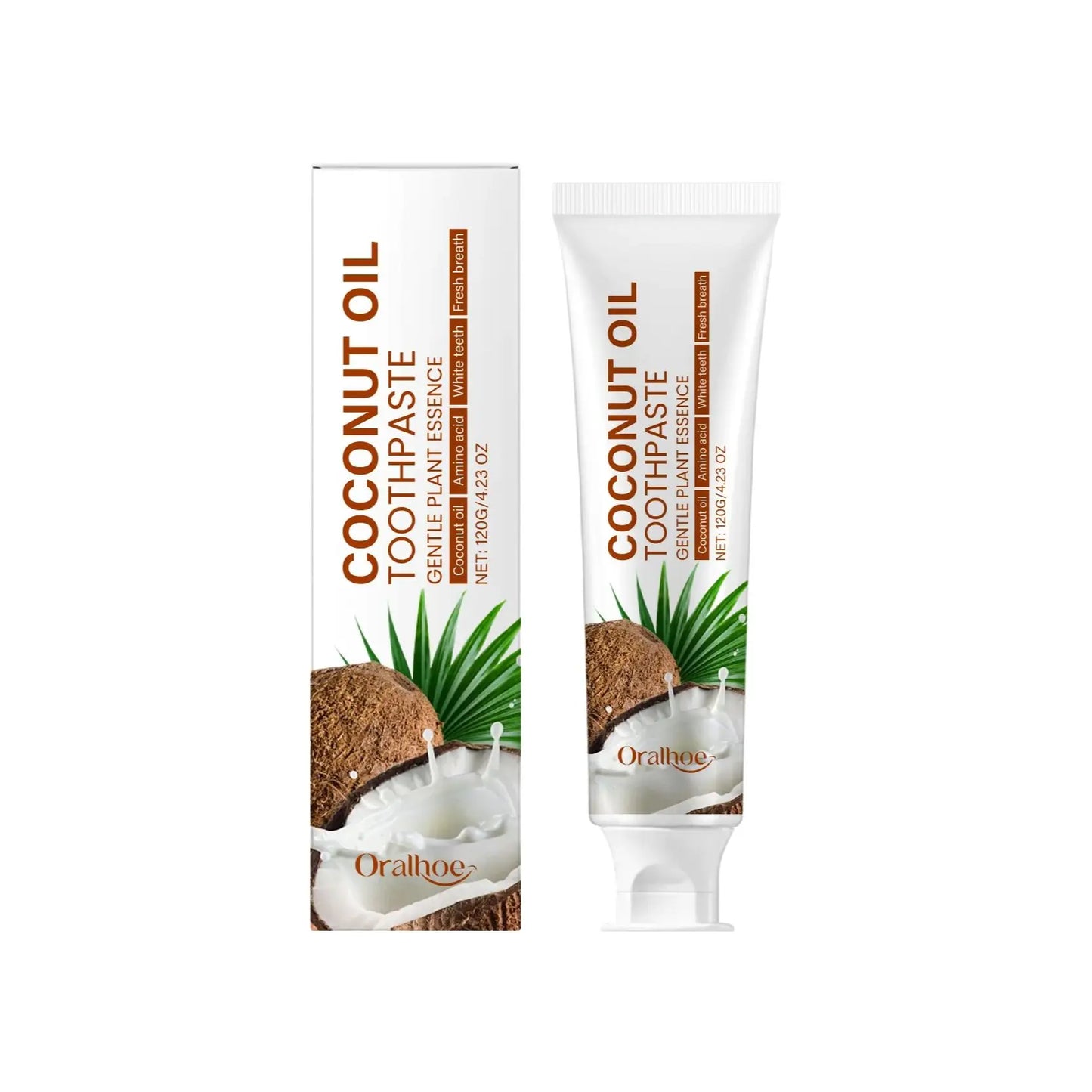 Oralhoe Coconut Oil Toothpaste – Whitening & Gum Care 120g