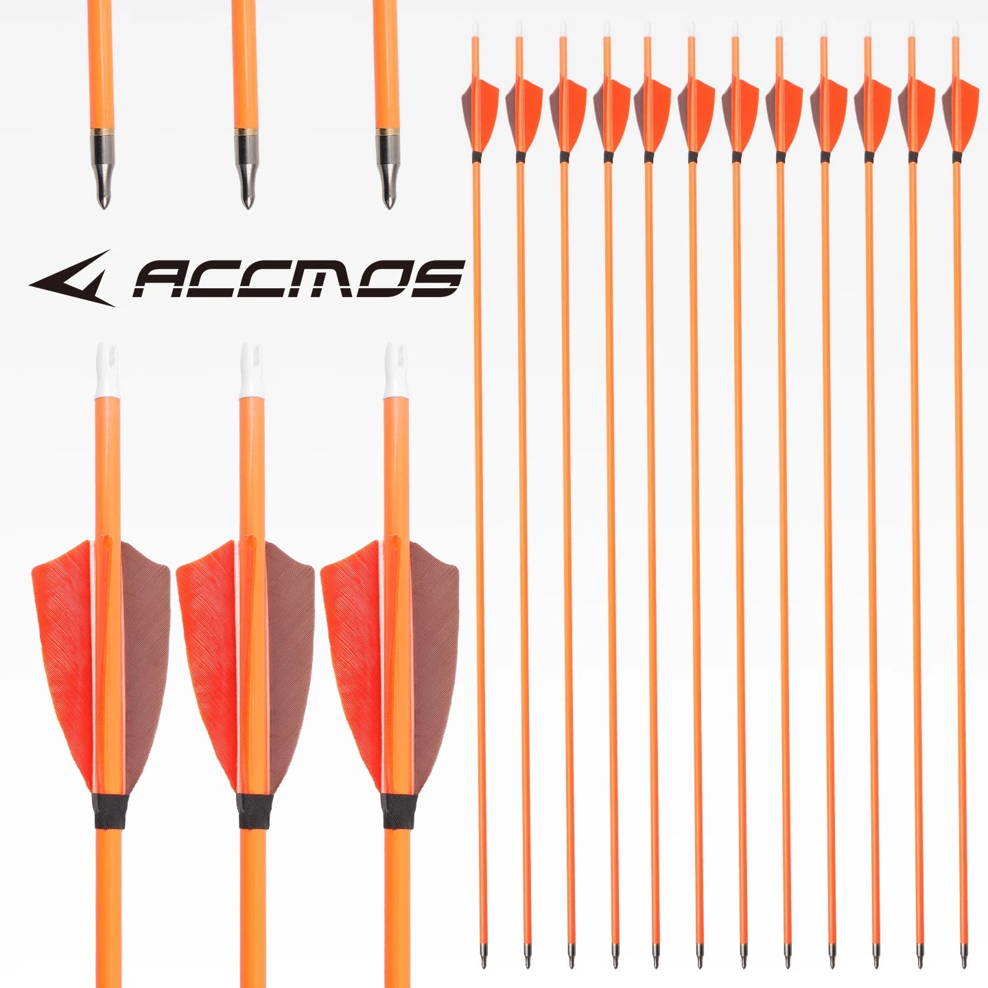 6 12 Mixed Carbon Arrow ID6 OD Sp500 Turkey Feather Archery Hunting