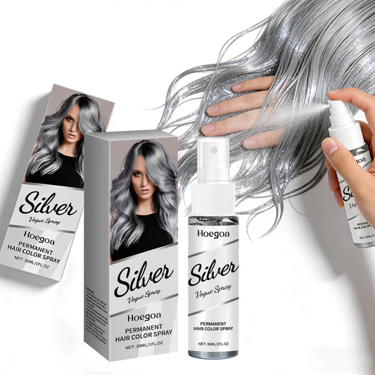 HOEGOA Silver Grey Temporary Hair Color Spray – 30ml Temporary Hair Color Peaceful Pleasures Health and Wellness