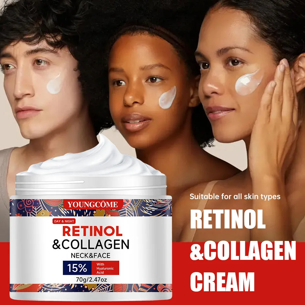 "Retinol & Collagen Anti-Aging Cream - Intense Hydration & Firming, Reduces Wrinkles & Fine Lines, Day/Night Use" Peaceful Pleasures Health and Wellness