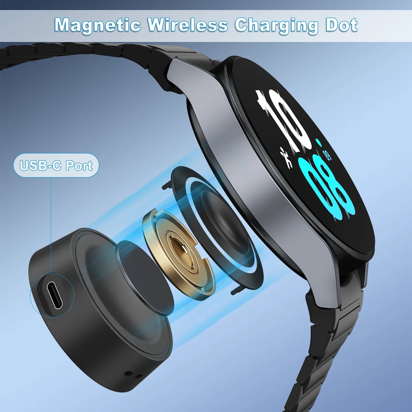 Watch Charger Single Head For Samsung Galaxy Watch 7/6/5/4 40/44mm Charging Dock For Galaxy Watch 4/6 Classic 42/46mm 43/47mm Peaceful Pleasures Health and Wellness