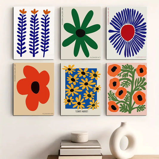Abstract Flowers Canvas Wall Art Print | Unframed Home Decor Canvas Wall Art Peaceful Pleasures Health and Wellness