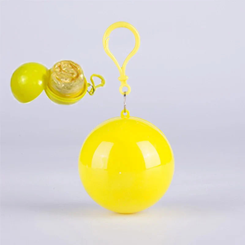 Portable Disposable Raincoat Adults – Ball Keychain & Pockets