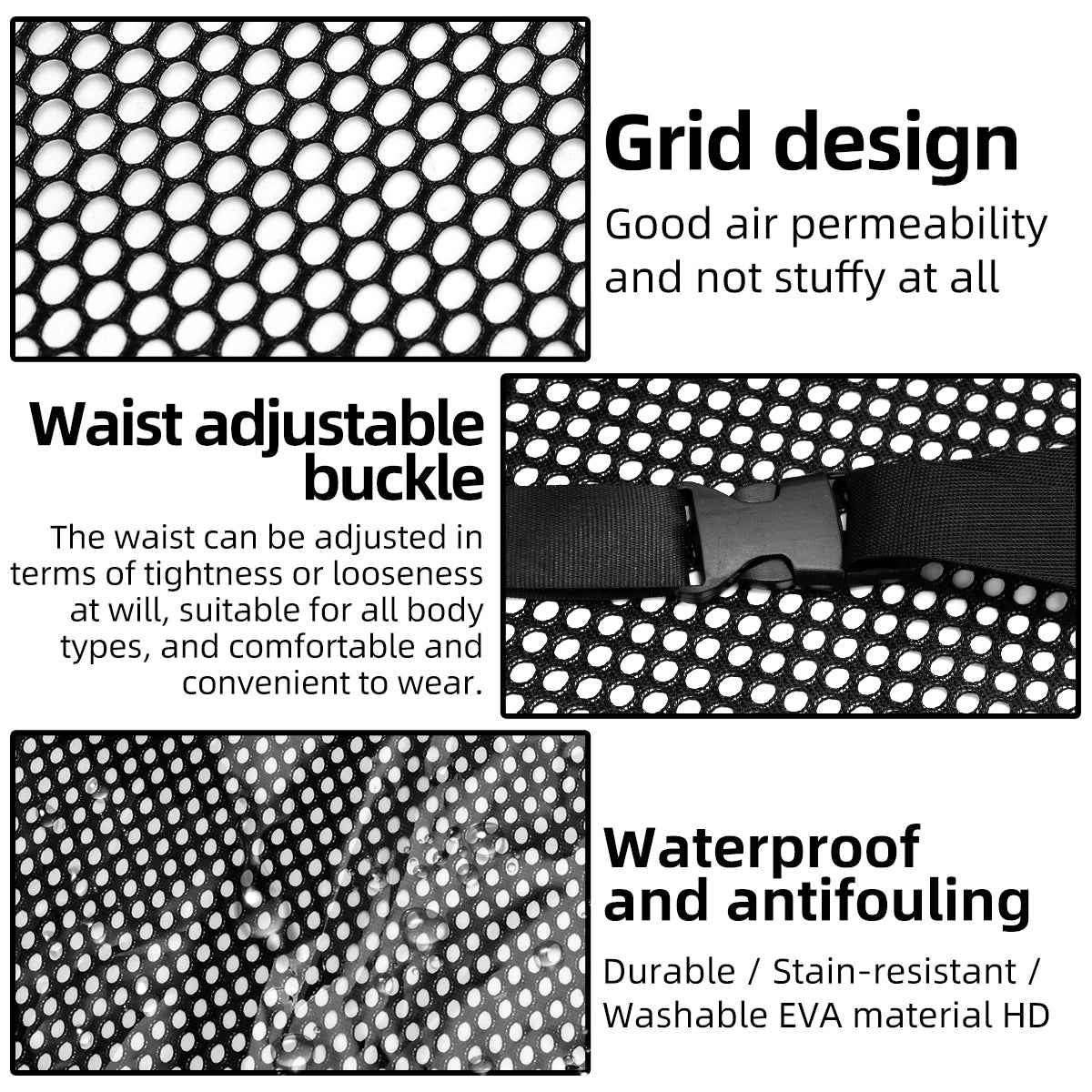 Waterproof Solid Color Minimalist Sleeveless Salon Apron, Adjustable Breathable Grid Back Waterproof Hairdressing Work Apron Peaceful Pleasures Health and Wellness