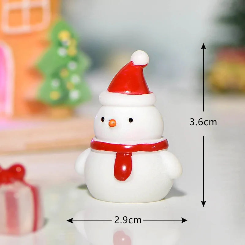 1Pcs Mini Christmas Decoration Santa Claus Snowman Moon Star Miniatures for Terrarium, Fairy Garden Figurines Home Decoration Peaceful Pleasures Health and Wellness
