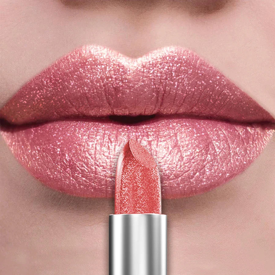 KAFURUX 21-Color Glitter Metallic Lipstick | Pearlescent Lip Tint