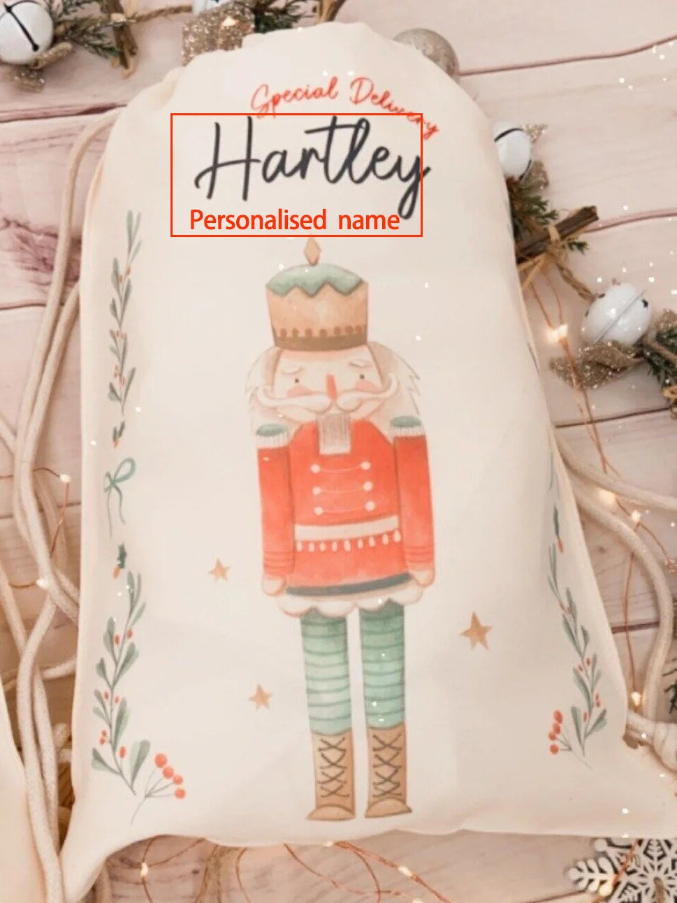 Personalised Christmas Santa Sack | Nutcracker Ballerina Gift