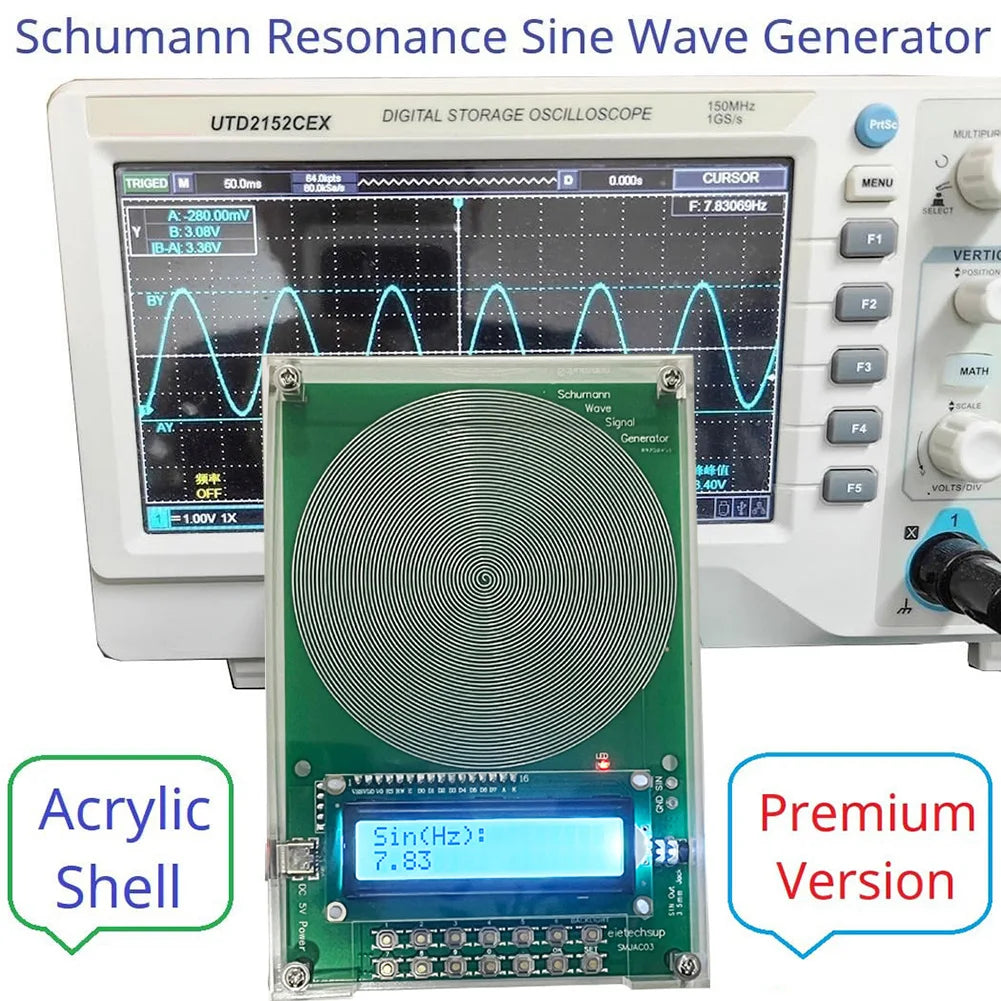 0.01hz-100000hz Frequency Modulation Premium Chip Schumann-Wave Generator Pure Sine Frequency Modulation Signal Generator Peaceful Pleasures Health and Wellness