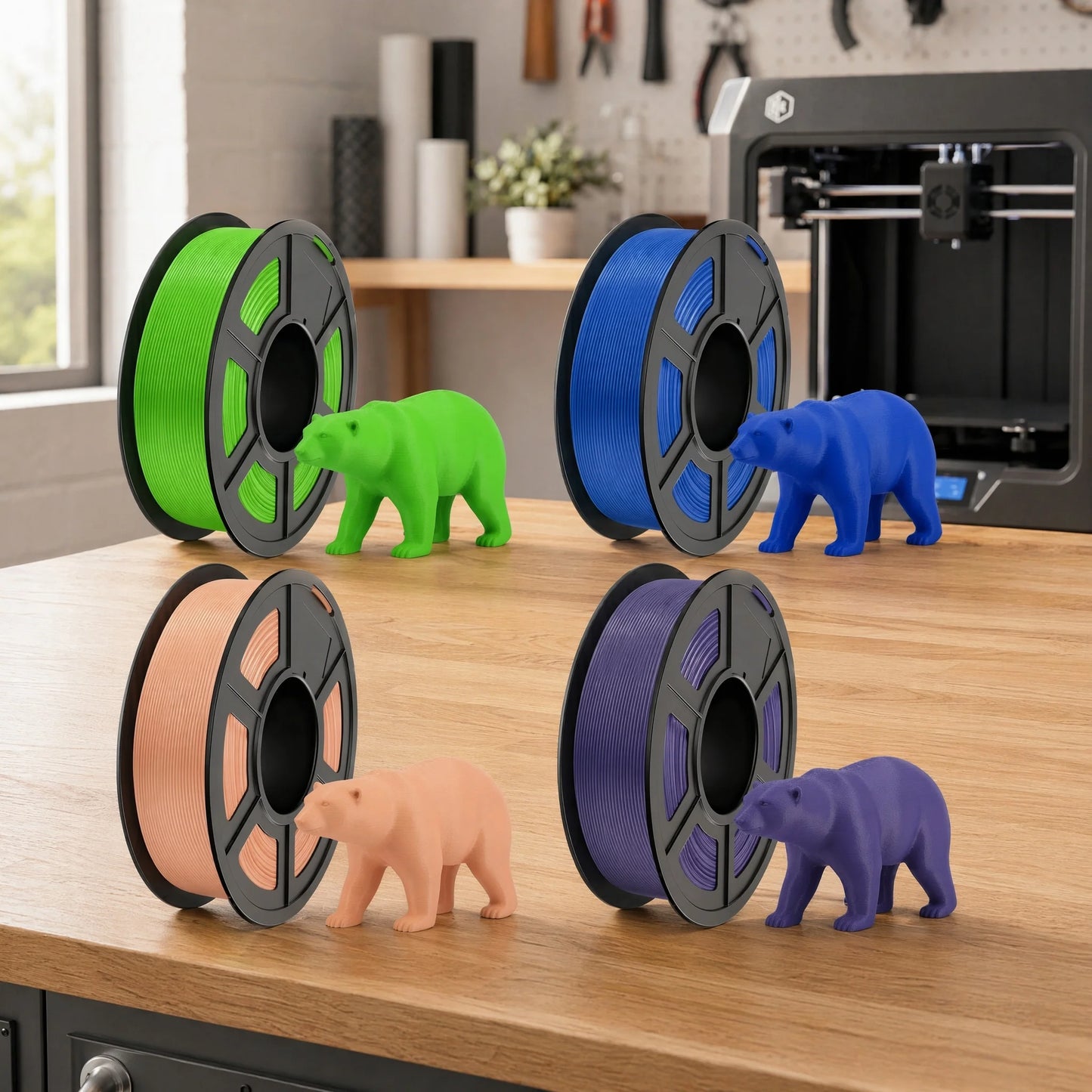 DINGSUN 3D 1.75mm PLA Filament Bundle ±0.02mm | 3 Colors