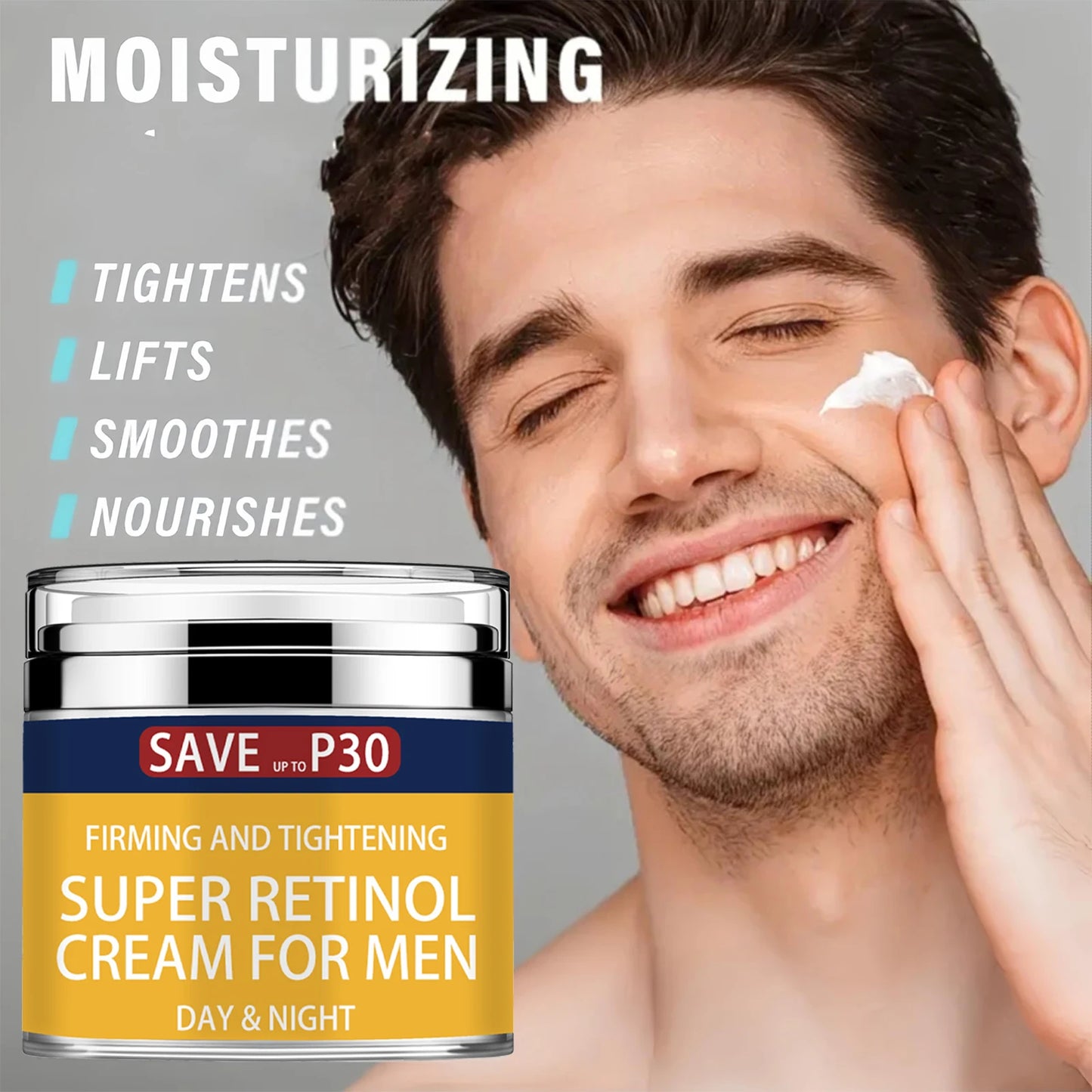 Men's Face Cream Moisturizer Anti Aging Cream For Men, Collagen, Retinol & Hyaluronic Acid Day & Night Cream Anti Wrinkle Facial Peaceful Pleasures Health and Wellness