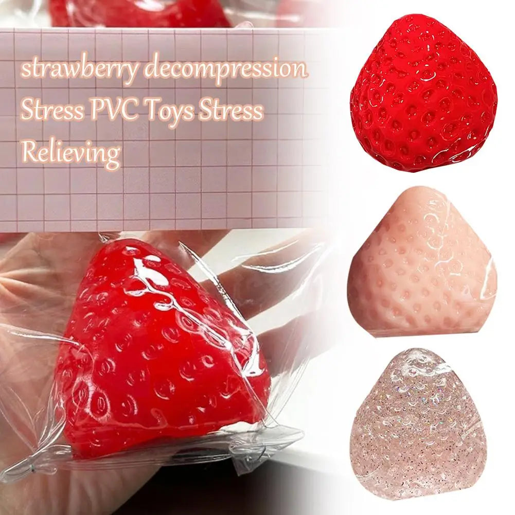 Strawberry Squishy Fidget Toy – Cute Squeeze Ball for Relaxation