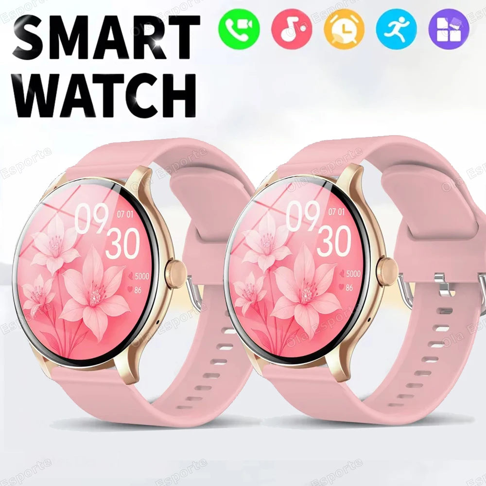 Smart Watch Women Men Full Touch Screen Bluetooth Call Smartwatch Waterproof Sports Fitness Tracker Watches for Android iOS New Peaceful Pleasures Health and Wellness 2Go