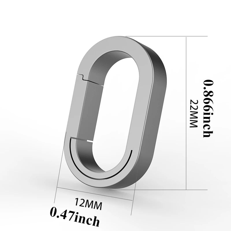 EDC Detachable Key Ring Mini Buckle | Titanium Alloy Keychain EDC Keychain Buckle Peaceful Pleasures Health and Wellness L