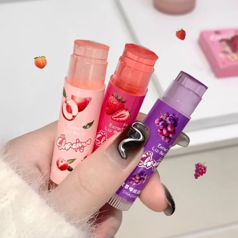 Fruit Extract Lip Balm Set of 3 – Tinted Moisturizing Gloss