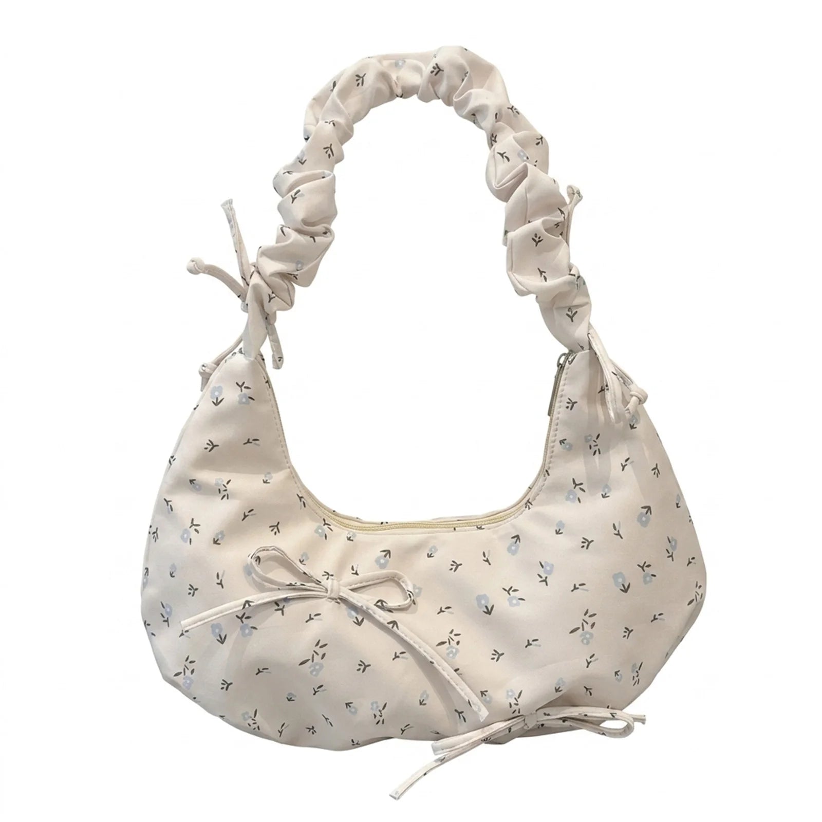 Women Floral Print Large Capacity Tote Bag Shoulder Underarm Bag With Durable Polyester Material And Multiple Carrying Styles Peaceful Pleasures Health and Wellness WHITE