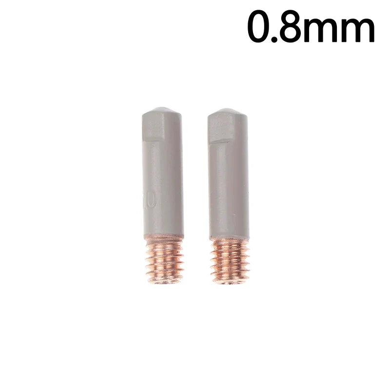 2-Pack 15AK MIG Welding Contact Tips – M6 Coated Copper Nozzle