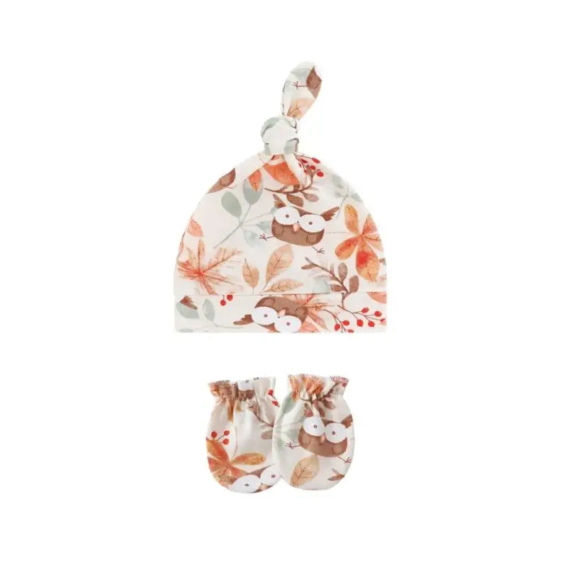 Baby Cotton Hat & Mittens Set (3 Sets) | Newborn 0-3 Months