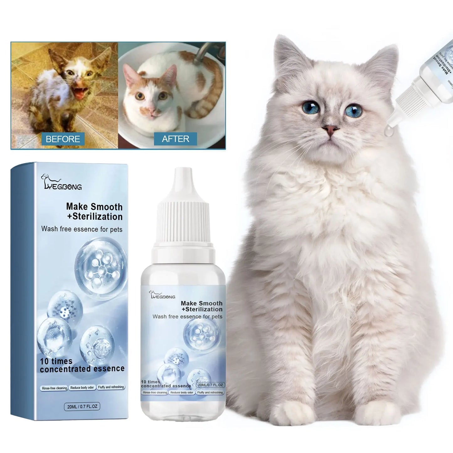 Yegbong No-Rinse Dog Shampoo | Deodorizing & Softening Essence
