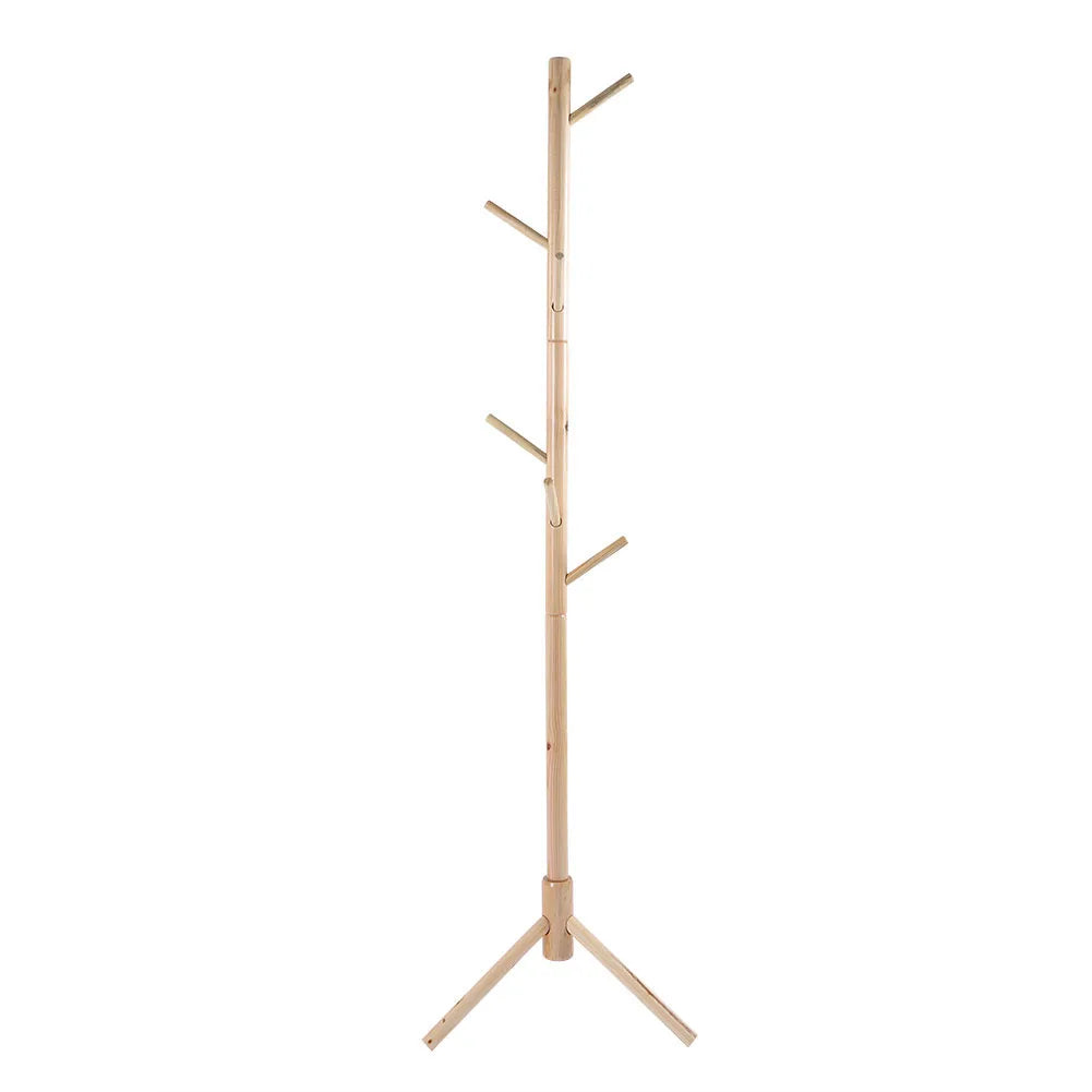 Cloth Hat Standing Hanger Cloth Hat Stand Tree Floor Coat Rack Wooden 176cm / 69.3inch Height Coat Hat Stand for Bedroom Peaceful Pleasures Health and Wellness Default Title