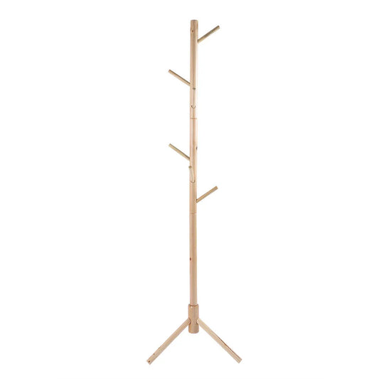 Cloth Hat Standing Hanger Cloth Hat Stand Tree Floor Coat Rack Wooden 176cm / 69.3inch Height Coat Hat Stand for Bedroom Peaceful Pleasures Health and Wellness Default Title