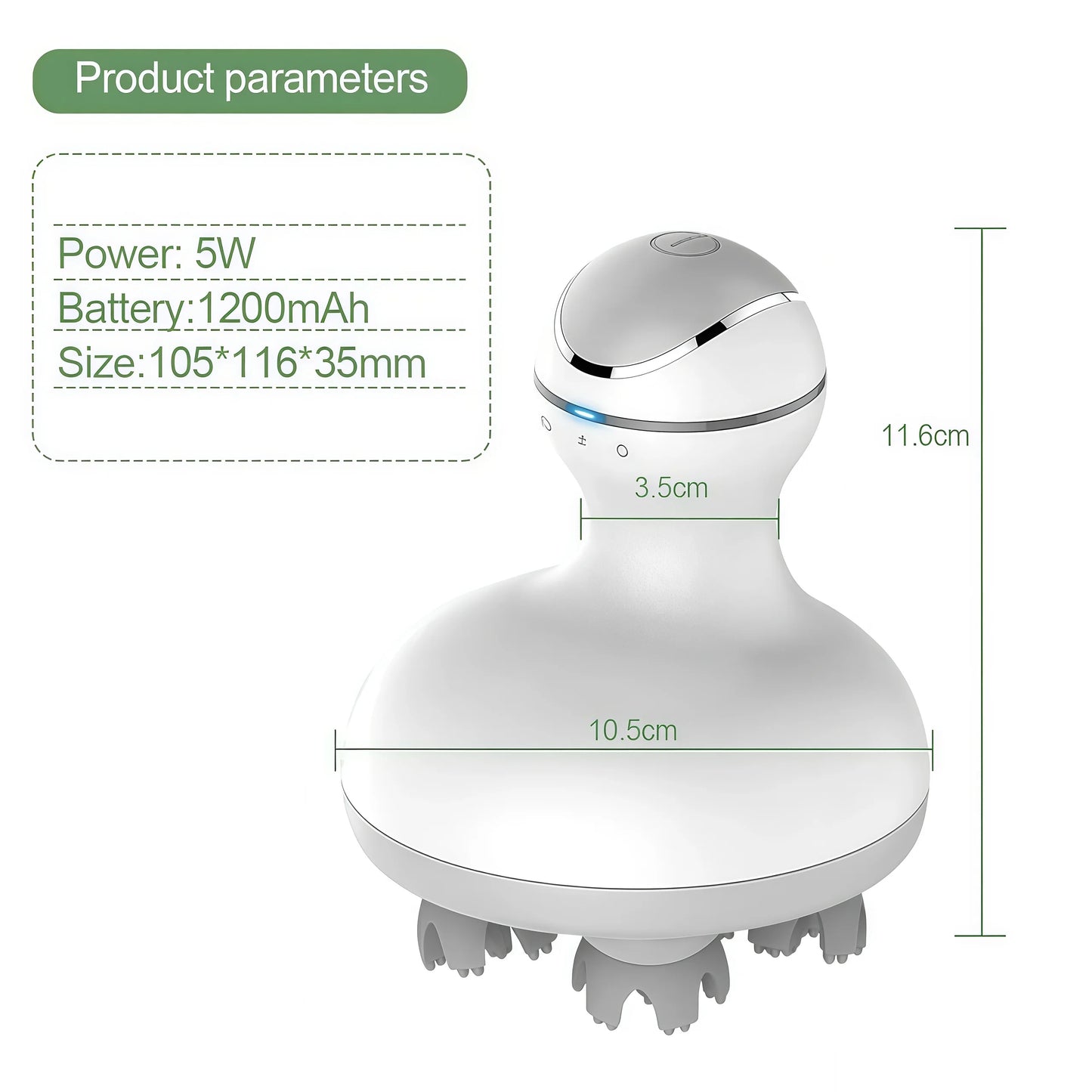 Wireless Electric Scalp Massager Deep Tissue Head Care Antistress Relax Body & Scalp Prevent Hair Loss Relief Peaceful Pleasures Health and Wellness