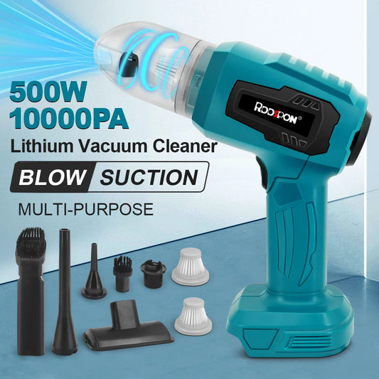 Portable Car Vacuum Cleaner Cordless Handheld Duster Electric Air Blower for Floor Carpet Hair Cleaning for Makita 18V Battery Peaceful Pleasures Health and Wellness