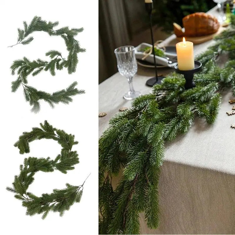 Real Touch Christmas Pine Garland | Norfolk Pine Holiday Decor
