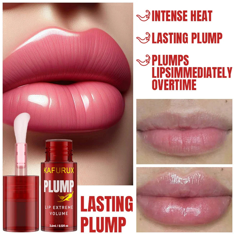 KAFURUX Lip Plumping Oil Gloss – Volumising Serum 3.6ml