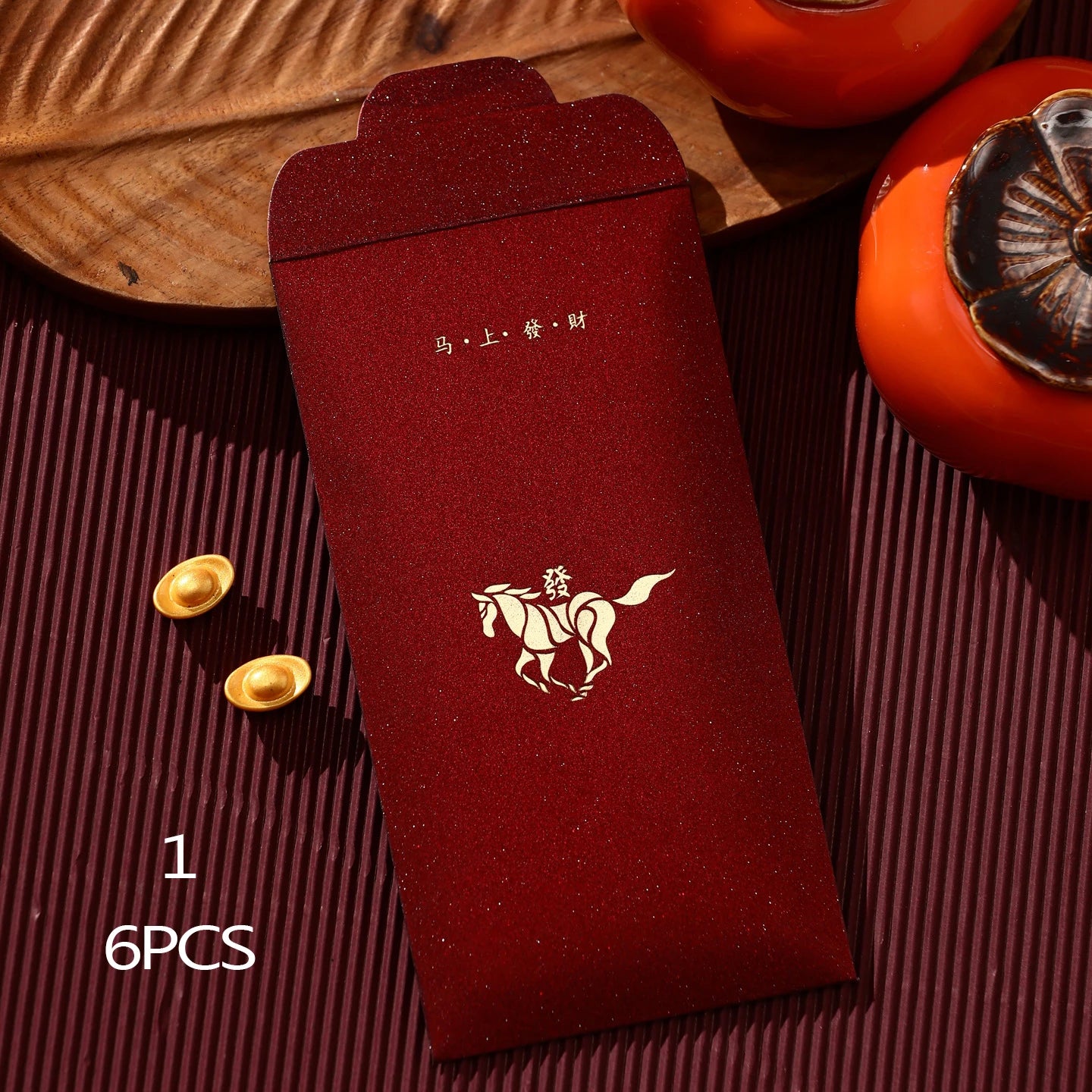 2026 Year of the Horse Red Envelopes 6pcs | Lucky Hong Bao