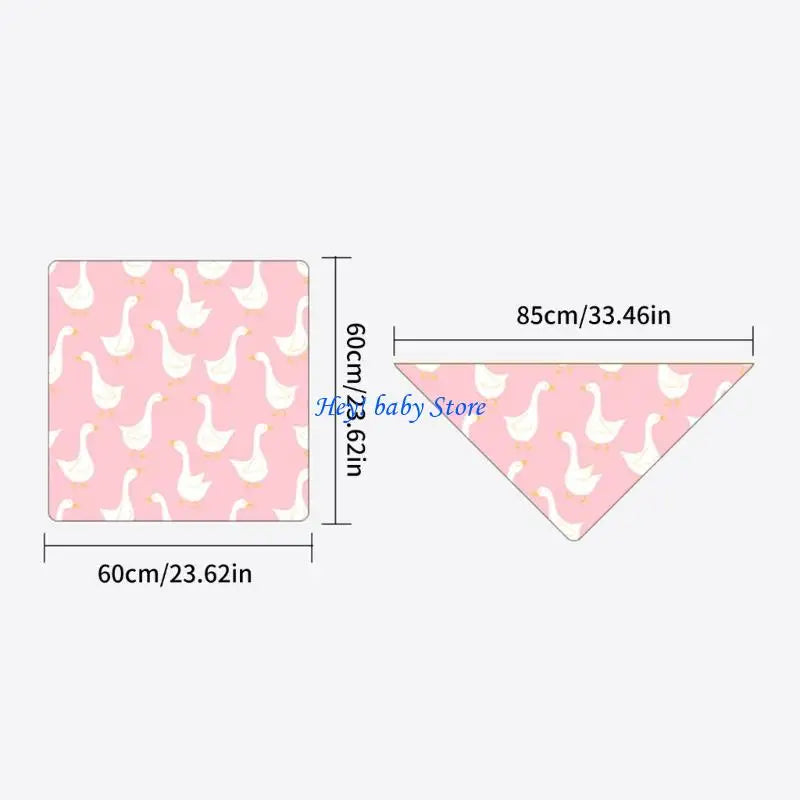 Cotton Baby Bandana Bib – Soft Absorbent Drool Cloth 60x60cm