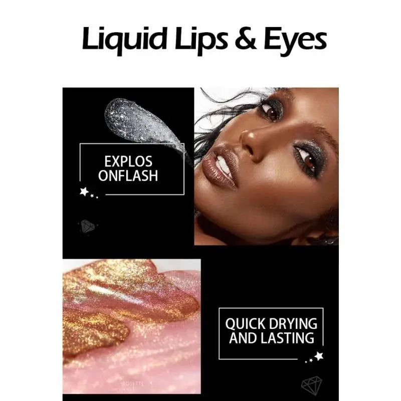 Fit Colors 3-in-1 Shimmer Glitter Liquid Eyeshadow & Lip Gloss