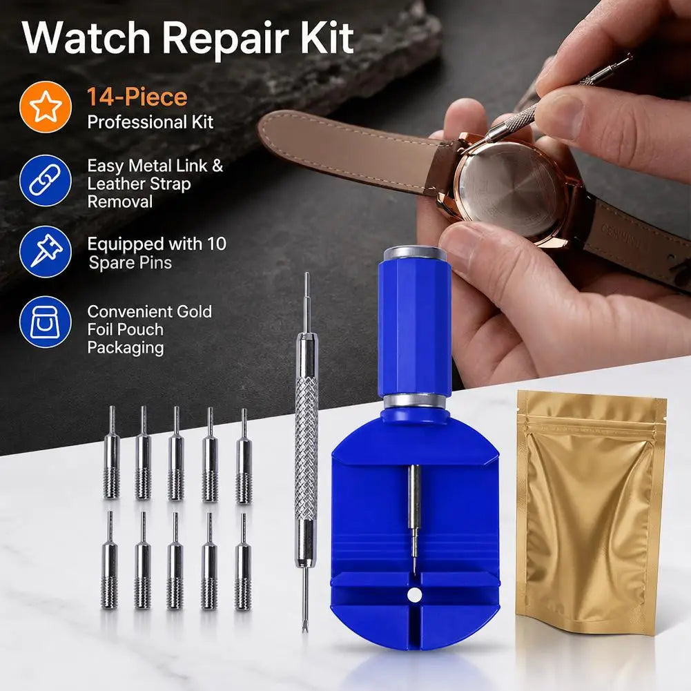 Watch Link Remover Tool Kit – 14pcs Band Pin Removal Set