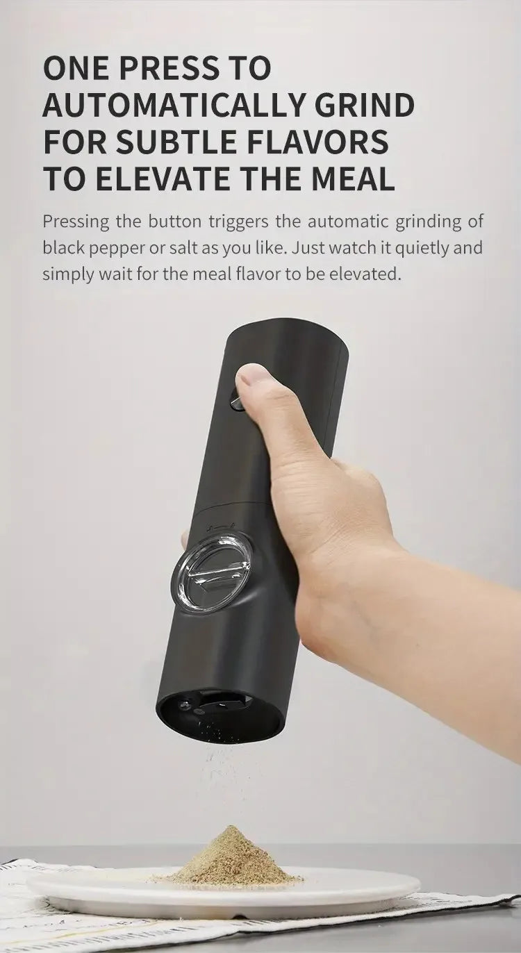 Option for 1 unit or 2 units, rechargeable electric salt and pepper grinder, top-fill automatic pepper grinder, adjustable coars Peaceful Pleasures Health and Wellness