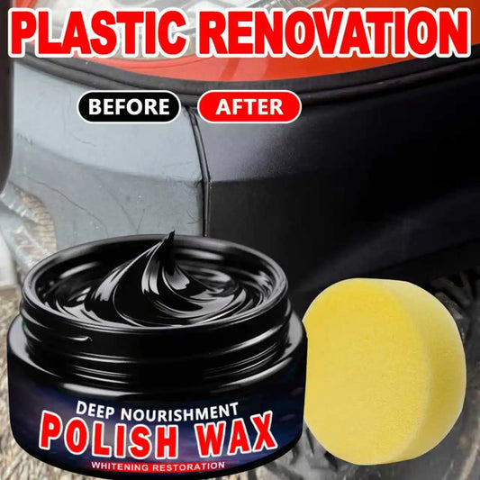 Car Plastic Restorer & Leather Renewal Wax – Back to Black Car Detailing Wax Oasis Select