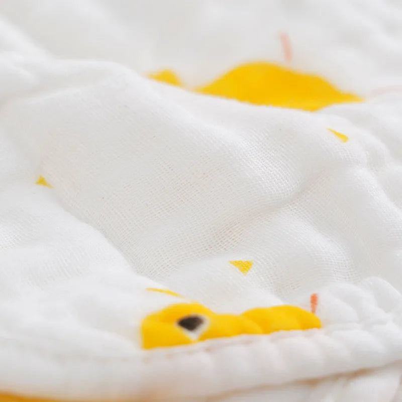 Baby 6-Layer Gauze Cotton Face Towel | Cartoon Handkerchief